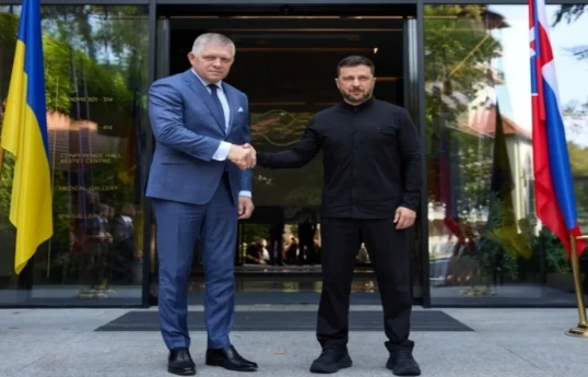Slovak Prime Minister Robert Fico, Ukrainian President Volodymyr Zelenskyy