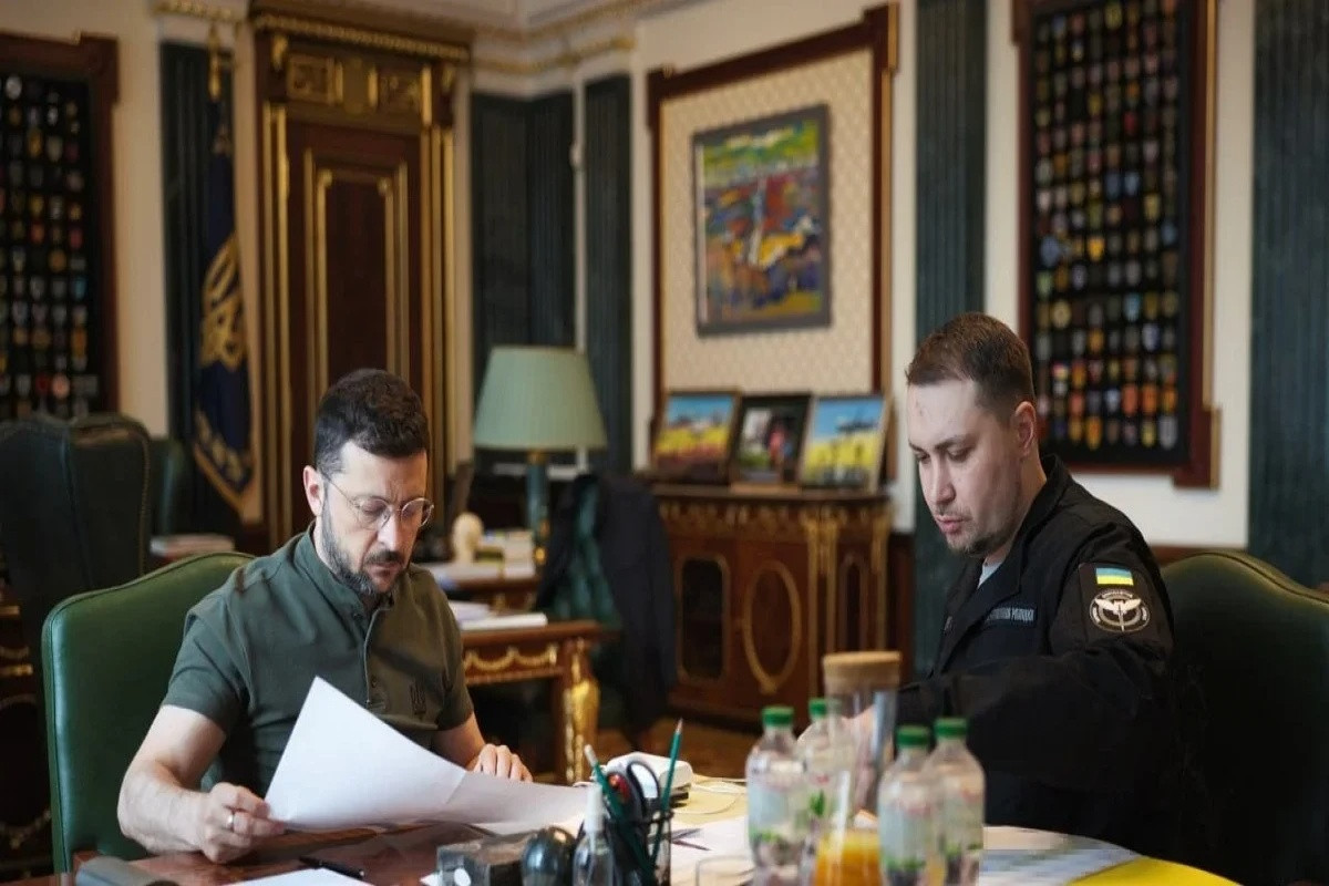 Ukrainian President Volodymyr Zelensky, Kyrylo Budanov, the head of the Main Directorate of Military Intelligence (GUR) of Ukraine