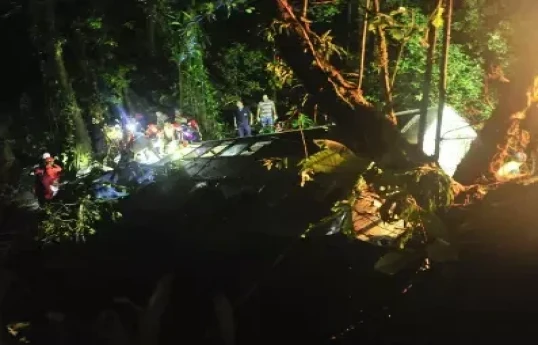 Eleven killed as bus crashes head-on into truck in southern Brazil