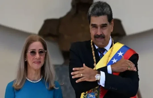 First Lady Cilia Flores and Venezuelan President Nicolas Maduro