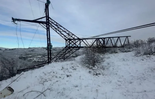 Heavy snowfall leaves seven cities and over 50 villages in Armenia without power