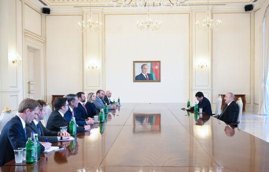 President Ilham Aliyev receives delegation from U.S.-UPDATED 