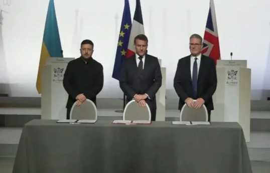 France, UK and Ukraine sign declaration of intent