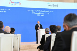President Ilham Aliyev delivered speech at official opening of 240 MW Khizi-Absheron Wind Power Plant in Baku-UPDATED-1  -PHOTO 