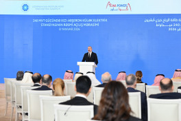 President Ilham Aliyev delivered speech at official opening of 240 MW Khizi-Absheron Wind Power Plant in Baku-UPDATED-1  -PHOTO 