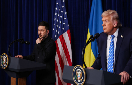 Volodymyr Zelenskyy, President of Ukraine and Donald Trump, US President