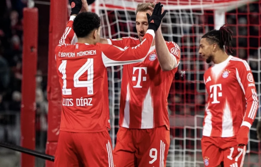 Bayern Munich scored eight goals against Wolfsburg in German championship match