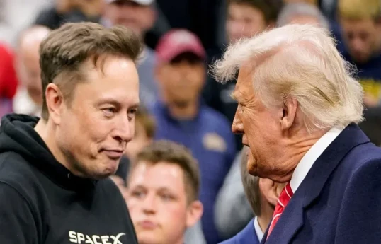 Tesla CEO Elon Musk and U.S. President Donald Trump