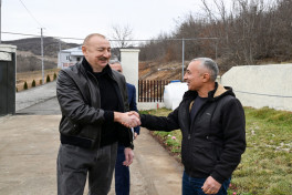 President Ilham Aliyev inspected reconstruction progress in Heyvali village, Aghdara district -UPDATED 