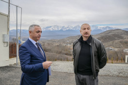 President Ilham Aliyev inspected reconstruction progress in Heyvali village, Aghdara district -UPDATED 