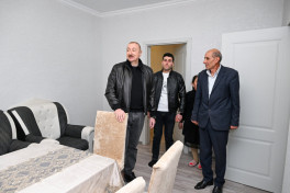 President Ilham Aliyev inspected reconstruction progress in Childiran village, Aghdara district -UPDATED 