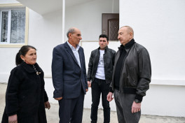 President Ilham Aliyev inspected reconstruction progress in Childiran village, Aghdara district -UPDATED 
