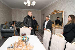 President Ilham Aliyev inspected reconstruction progress in Ashaghi Oratagh village of Aghdara district -UPDATED 
