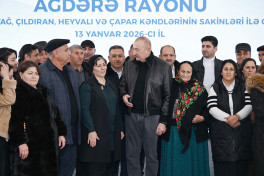 President Ilham Aliyev met with residents of Ashaghi Oratagh, Childiran, Heyvali, and Chapar villages in Aghdara