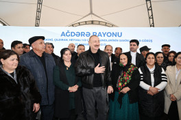President Ilham Aliyev met with residents of Ashaghi Oratagh, Childiran, Heyvali, and Chapar villages in Aghdara