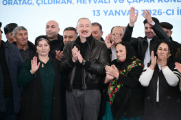 President Ilham Aliyev met with residents of Ashaghi Oratagh, Childiran, Heyvali, and Chapar villages in Aghdara