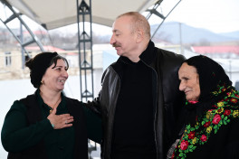 President Ilham Aliyev met with residents of Ashaghi Oratagh, Childiran, Heyvali, and Chapar villages in Aghdara