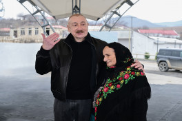 President Ilham Aliyev met with residents of Ashaghi Oratagh, Childiran, Heyvali, and Chapar villages in Aghdara