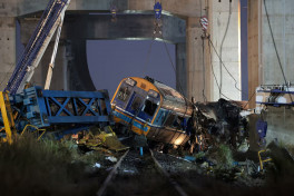 At least 32 killed after crane falls on train in Thailand
