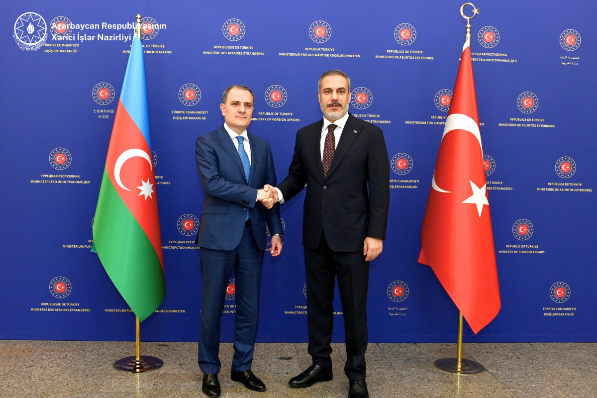 Azerbaijani Foreign Minister Jeyhun Bayramov, Turkish Foreign Minister Hakan Fidan
