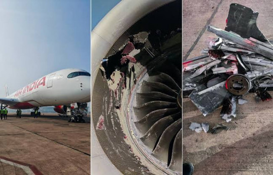 Plane collides with baggage container at New Delhi airport