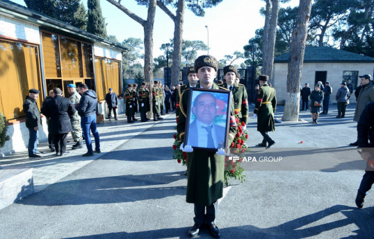 Azerbaijan's National Hero Shahin Taghiyev laid to rest at Military Memorial Cemetery -PHOTO 