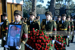 Azerbaijan's National Hero Shahin Taghiyev laid to rest at Military Memorial Cemetery -PHOTO 