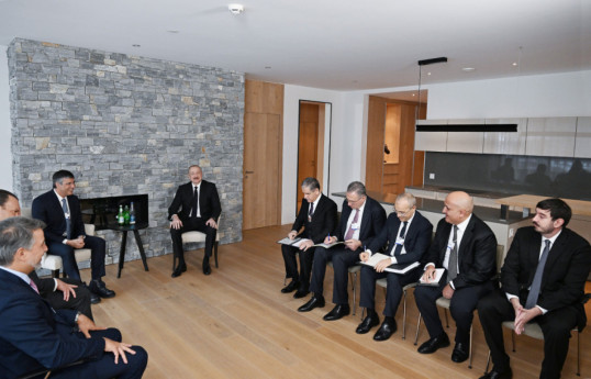 President Ilham Aliyev met with Chairman of Brazil’s BTG Pactual in Davos