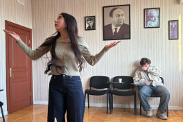 Rehearsals begin for Chekhov’s “The Bear” in Baku