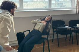 Rehearsals begin for Chekhov’s “The Bear” in Baku