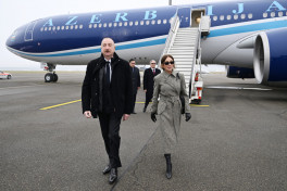 President Ilham Aliyev arrived in Switzerland to attend World Economic Forum annual meeting