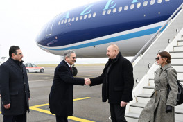 President Ilham Aliyev arrived in Switzerland to attend World Economic Forum annual meeting