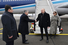 President Ilham Aliyev arrived in Switzerland to attend World Economic Forum annual meeting