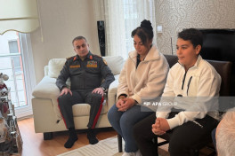 Azerbaijani military attaché visits family of soldier martyred in plane crash