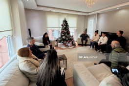 Azerbaijani military attaché visits family of soldier martyred in plane crash