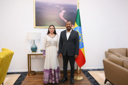 Leyla Aliyeva meets with Ethiopian Prime Minister