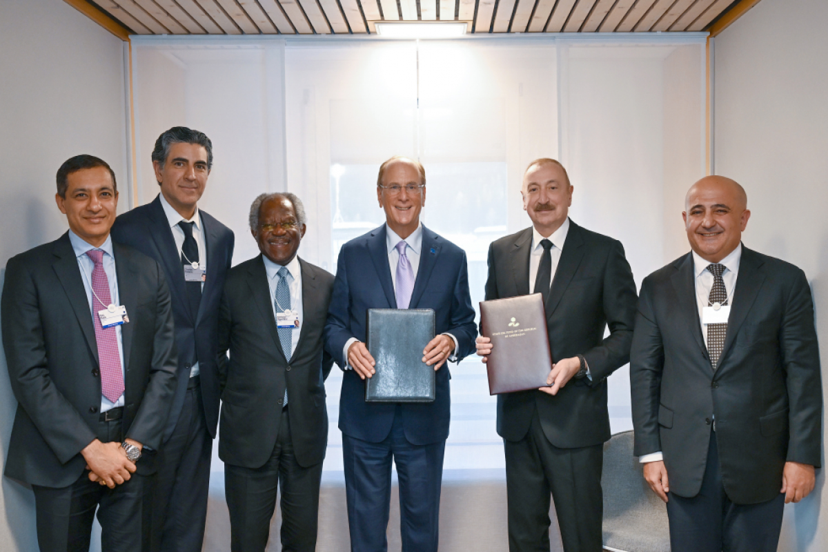 President Ilham Aliyev met with CEO of BlackRock, and Founding Partner, Chairman and CEO of Global Infrastructure Partners in Davos