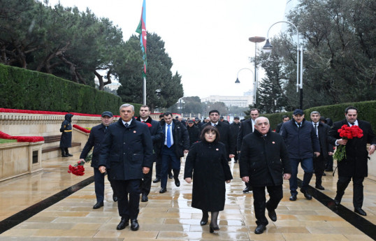Azerbaijan's state and government officials visit Alley of Martyrs-PHOTO 