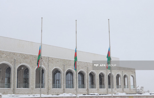 Flags lowered to half-mast in Azerbaijan's Khankendi, Khojaly and Aghdara -PHOTO 