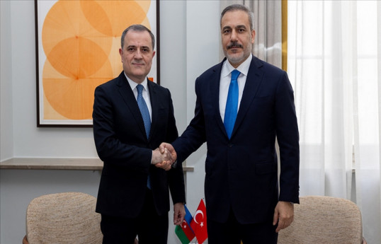 Azerbaijani Foreign Minister Jeyhun Bayramov, Turkish Foreign Minister Hakan Fidan