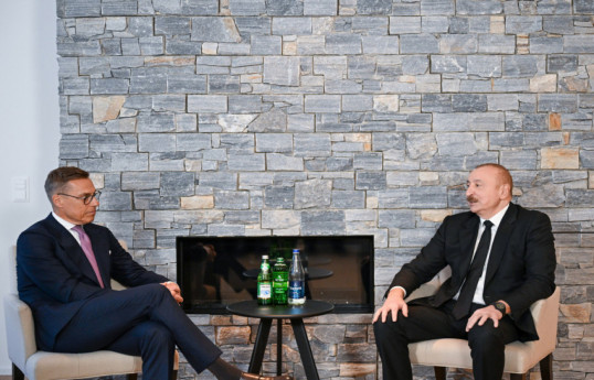 President Ilham Aliyev met with President of Finland in Davos