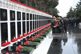 Azerbaijan's state and government officials visit Alley of Martyrs-PHOTO 