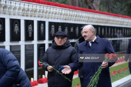 Azerbaijan's state and government officials visit Alley of Martyrs-PHOTO 
