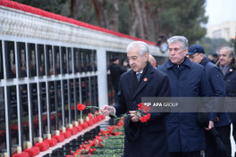 Azerbaijan's state and government officials visit Alley of Martyrs-PHOTO 