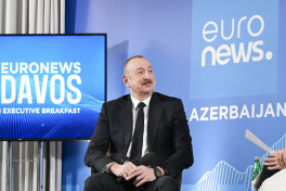 President Ilham Aliyev was interviewed by Euronews TV in Davos -PHOTO -UPDATED 