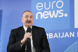 President Ilham Aliyev was interviewed by Euronews TV in Davos -PHOTO -UPDATED 
