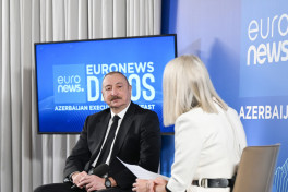 President Ilham Aliyev was interviewed by Euronews TV in Davos -PHOTO -UPDATED 