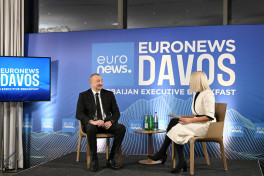 President Ilham Aliyev was interviewed by Euronews TV in Davos -PHOTO -UPDATED 