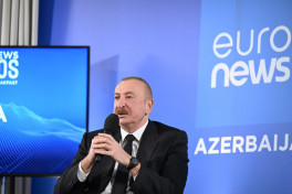 President Ilham Aliyev was interviewed by Euronews TV in Davos -PHOTO -UPDATED 