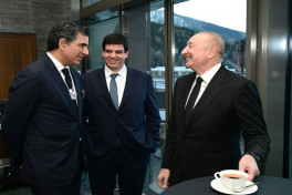 President Ilham Aliyev was interviewed by Euronews TV in Davos -PHOTO -UPDATED 